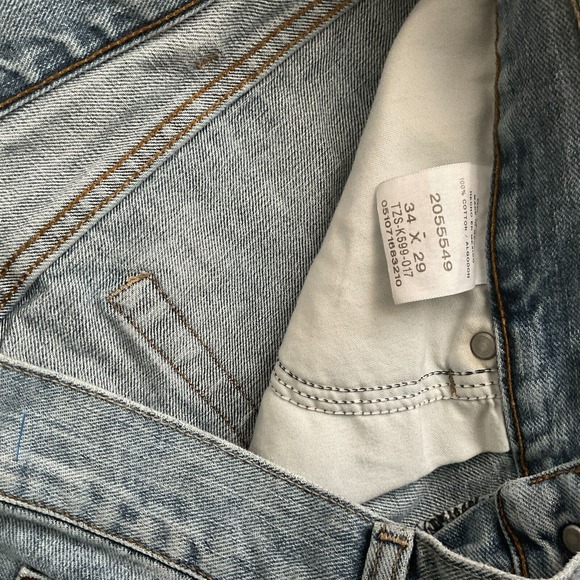 Lee Relaxed Fit Mens Denim Blue Jeans Size‎ 34X29 Flat Front 5 Pocket - Picture 4 of 6